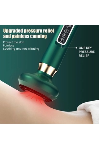 Willowhaven 12 Seviyeli Elektrikli Çukurluğu Vakum Masajı Guasha Anti Selülit Ds-a12 Green Çok Renkli Çok Renkli