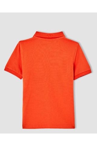 Waynap Unisex Lakos Polo Yaka Okul Tshirt Turuncu
