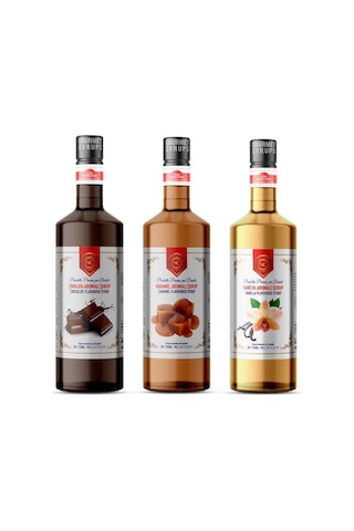 Nish Çikolata + Karamel + Vanilya Aromalı Şurup 3 x 700 ML