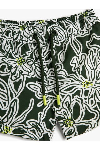 Koton Mayo Beli Bağlamalı Floral Desenli Rahat Kesim File Astarlı Haki Desenli 3skb00040bw 3SKB00040BWD63 Haki