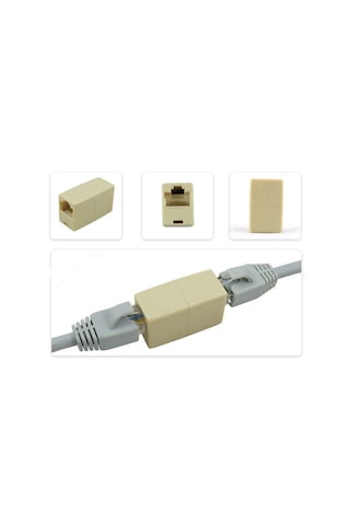 Tek-iş Rj45 Ara Bağlantı Buatı Network Cat5 Cat6 Kablosu Uzatma Aparatı Standart