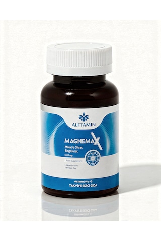 Magnemax Magnezyum Malat + Sitrat + Bisglisinat 1000 Mg 60 Kapsül