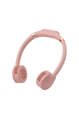 Pembe Taşınabilir Ve Şarjlı Boyun Fanı- Built-in 2000mah Neck Fan Pink