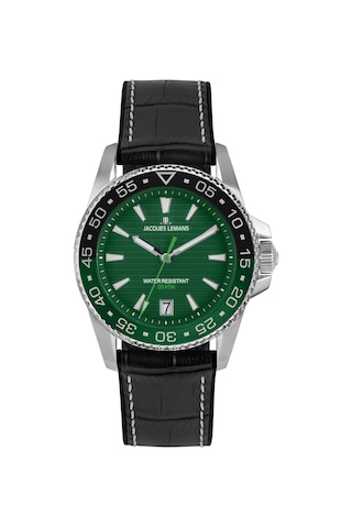 Jacques Lemans 1-2205c Lıverpool Dıver Erkek Kol Saati Gümüş - Yeşil