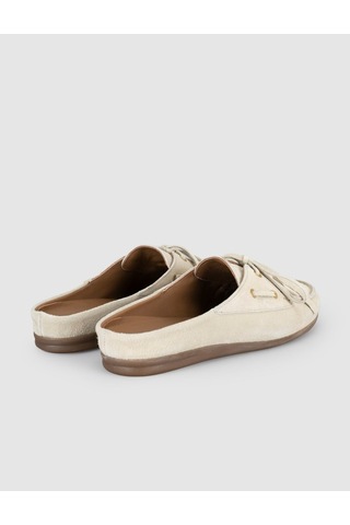 Süet Bej Kadın Mule Loafer
