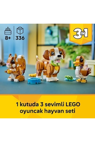 Lego Sevimli Yavru Köpek Temalı 3'ü 1 Arada Oyuncak Seti