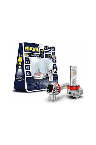 ,h11 Solo Led Xenon Far Ampulü 6000k Fanlı Tak Çalıştır Mercek Uyumlu 2'li Set