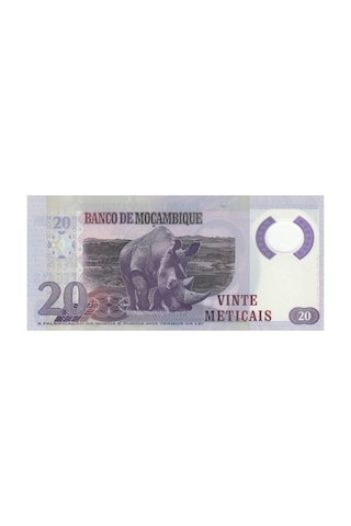 Mozambik 20 Metıcaıs 2017 Polymer, P 149b, Çil, Eski Yabancı Kağıt Para