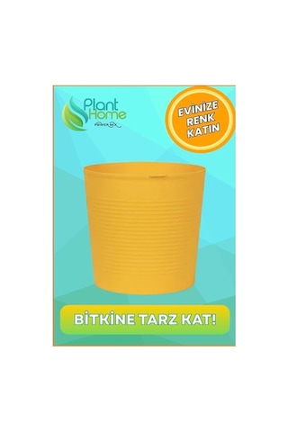 Hüskon Ticaret Sarı Deranjli 9.5 Litre Dekoratif Bitki Saksısı- Iç-dış Mekan Bitkileri Için Uygun Saksı