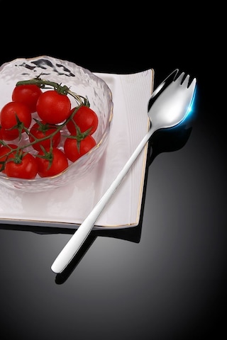 304 Çelik Silver Çatallı Kaşık Sofra Salata Meyve Çatalı Cin751