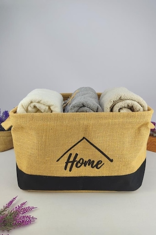 Digithome Hasır Çok Amaçlı Düzenleyici Organizer Mega Dikdörtgen Sepet Siyah - Cly-j1004