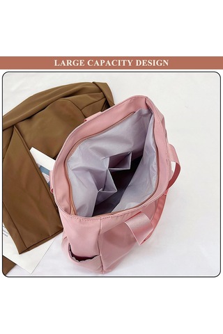 Kadınlar İçin Naylon El Çantası Ve Cüzdan Büyük Rahat Omuz Çantası Seyahat Çantası Moda Basit Çanta Açık Hava Seyahat Çantası, Mor A791 Siyah