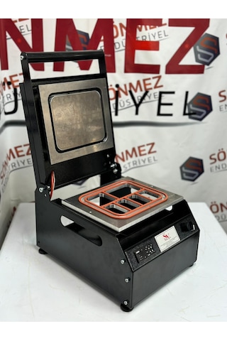 Sönmez Manuel 6 Bölmeli Kahvaltı Tabağı Kapatma Makinesi Black