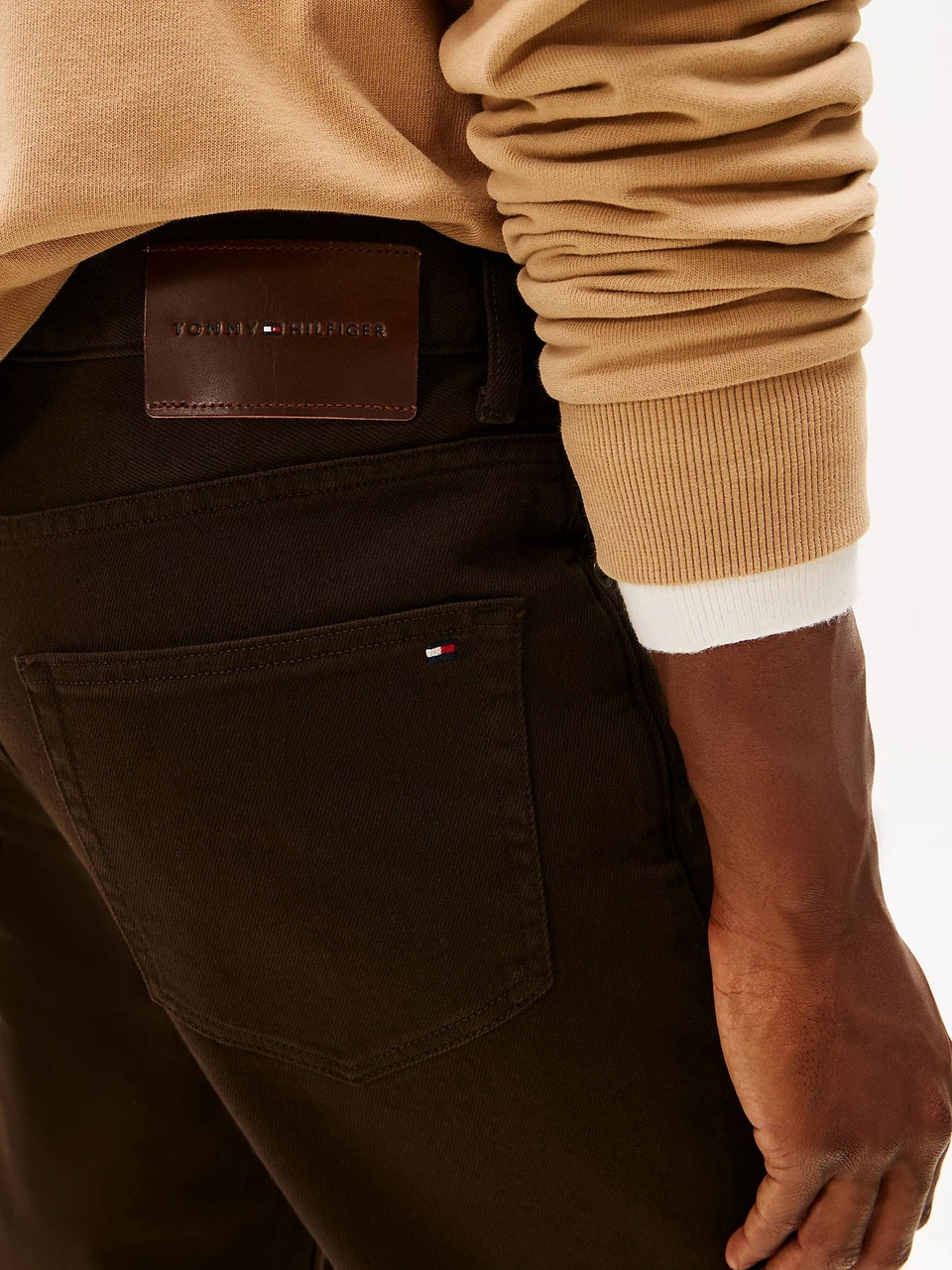 Tommy Hilfiger Straıght Denton Str Gmd Erkek Kahverengi Denim Pantolon - Mw0mw40368
