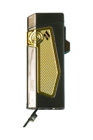 Zorro 4 Torch Pürmüz Gunmetal-sarı Metal Puro Çakmağı - Trm1013