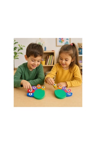 Çocuk Puzzel Rakamlı Renkli Parmaklar Eğitici Bioplastik Puzzle 1 Adet