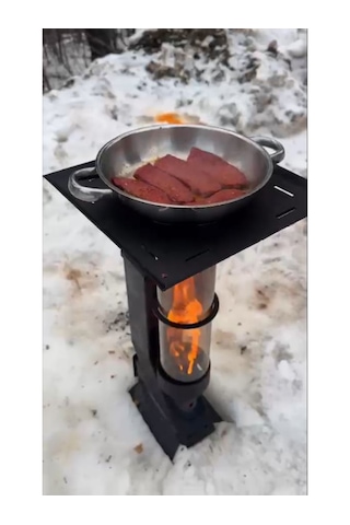 Portatif Mini Cam Pelet Soba Kamp,balkon,teras Tipi Yüksek Kalite