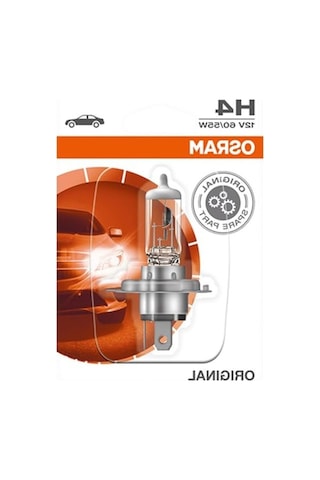 Osram H4 Halojen Far Ampulü, Tekli Paket 12v 60/55w, Tek Ampul Made İn Germany