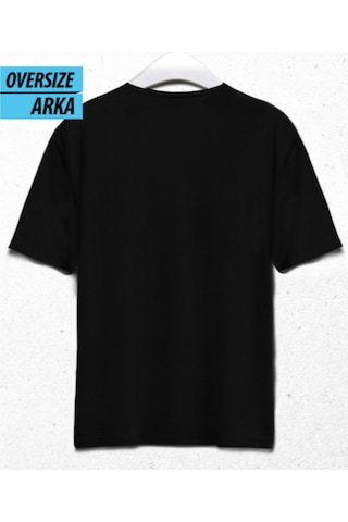 Cyberheart Dijital Aşkın Ritmi Oversize T-shirt Siyah