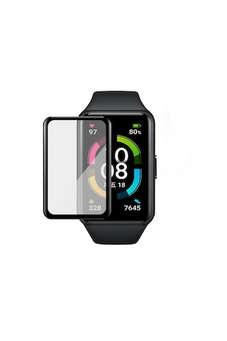 Honor Band 6 Tam Kaplayan Kavisli 3D Ekran Koruyucu Pet Film