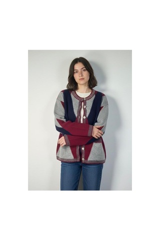 Flex Fashıon Kadın Popüler Oversize Cepsiz Tüylü Baklava Desenli Trend Hırka Bordo Bordo - 671847464 Bordo - 671847464 Bordo