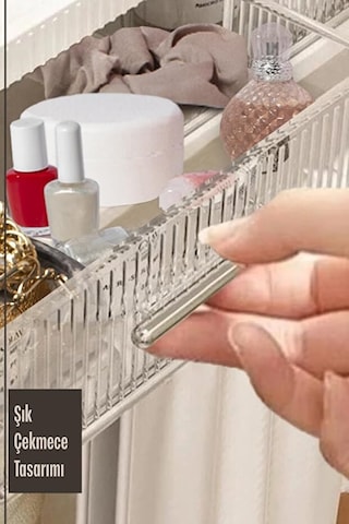 Premium Yapışkanlı Duvar Rafı Organizer, Banyo Mutfak Rafı, 70x40x10 Cm, Çekmeceli, Kancalı, Suya Dayanıklı, Delme Gerektirmez 50 x 22