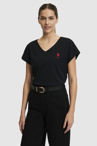 U.s. Polo Assn. Kadın Siyah Tişört Basic 50323541-vr046