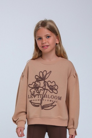 Xo Kids Kız Çocuk Sweatshirt 5-9 Yaş 35855 Karamel