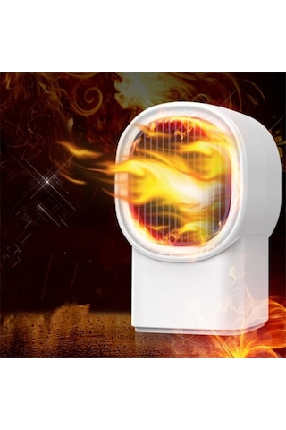 Dm Ev Isıtıcı Yurt Küçük Sessiz Sıcak Hava Üfleyici Taşınabilir Kırmızı