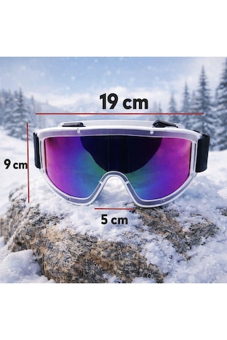 2 Adet Kayak Gözlüğü Aynalı Gökkuşağı Ventilli Güneş Kar Koruyucu Gözlük Uv Korumalı Snowboard Glasses Gözlük Gökkuşağı