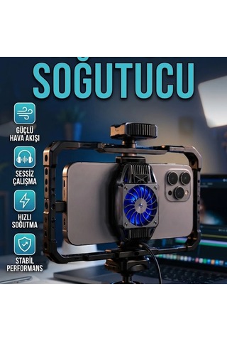 Kablosuz Telefon Soğutucu Fan Güçlü Hava Akışı Ve Sessiz Çalışma