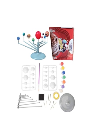 Güneş Sistemi Modeli 1 Paket Gezegen Sistemi Boya Fırça Eğitici Maket Deney Seti Plastik Gezegenler Alemi