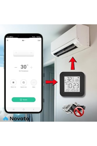 Tuya Uyumlu Ekranlı Ve Sensörlü Wifi Ir Kumanda