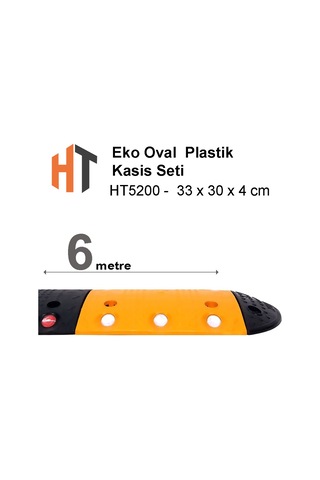 Eko Oval Hız Kesici, Plastik Kasis Seti 33x30x4 Cm 6 Metre