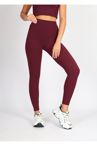 Soft&Basic Slım Fit Toparlayıcı Ve Esnek Bordo Tayt Bordo