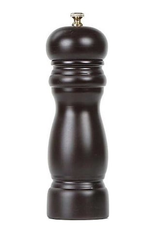 Karabiber Değirmeni Ahşap Biber Değirmeni Baharatlık Çelik Bıçaklı 16 Cm Siyah