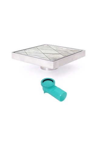 Sukar Çelik Seramik Uyumlu Ankastre Yer Süzgeci 10x10 cm