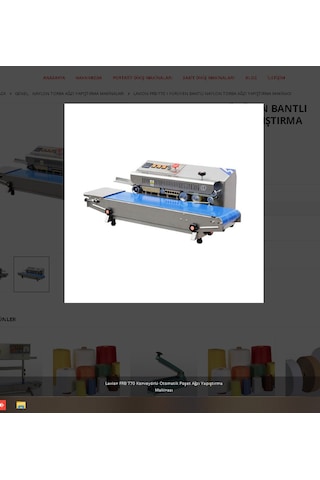 Lavıon Frb-770 I Yürüyen Bantlı Naylon Torba Ağzı Yapıştırma Makinası C Dikiş Makinesi+masa