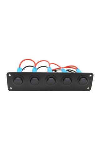 Suntek Rv Tekne Için 12-24v 5 Çete Yuvarlak Dash Rocker Geçiş