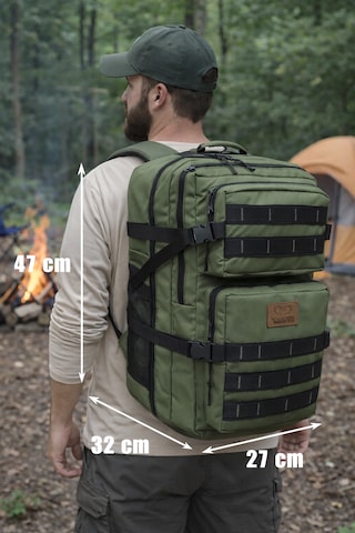 Season Mountaıner Suya Dayanıklı Unisex Sırt Çantası Kamp, Seyahat Ve Günlük Kullanım İçin Geniş Hacimli Ortopedik Yeşil