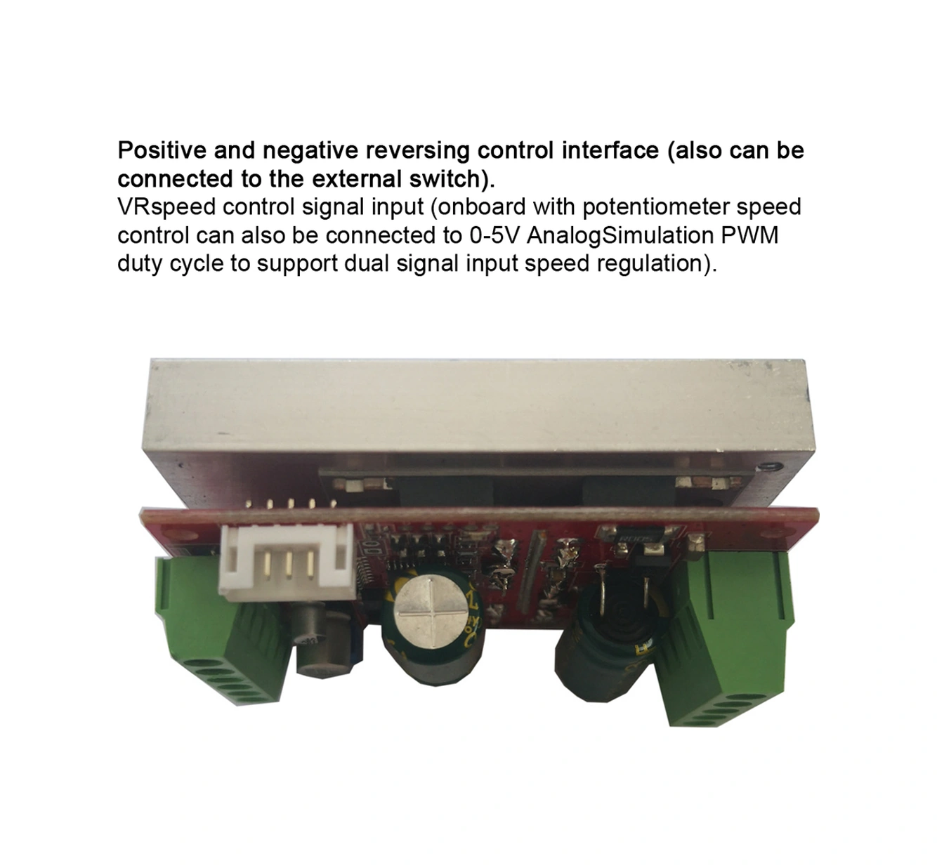 Yunboo 6-60v Geniş Voltajlı 400w Bldc Kontrolcü, 20a Akım, Pwm Ve 0-5v Analog Kontrol, Halka Motor Sürücü Kartı