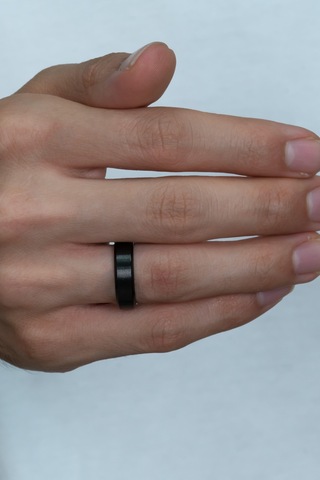 6Mm Köşeli Düz Model Çelik Alyans Yüzük Cl30 553621063