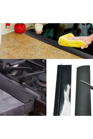 Pazly Isıya Dayanıklı Soba Boşluk Kapağı Mutfak Contaları Dolgusu 25inch Siyah