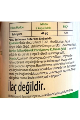 Tiens Selenyum Takviye Edici Gıda 60 Kapsül