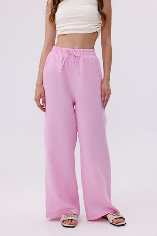 Genius Store Müslin Palazzo Kadın Pantolon Müslin-pantolon Pembe