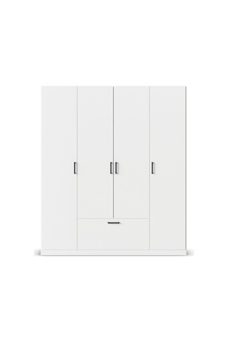 Alçin Giyinme Dolabı - Çok Amaçlı Dolap - Gardırop 180 Cm-4 Kapaklı-1 Çekmeceli