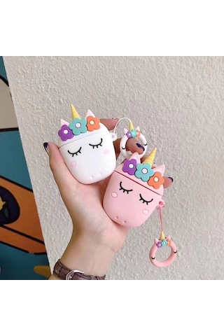 Bipower Airpods Pro Kılıf Unicorn Beyaz