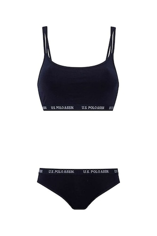 U.S. Polo Assn. Kadın Lacivert Büstiyer Slip Set 65004 Lacivert