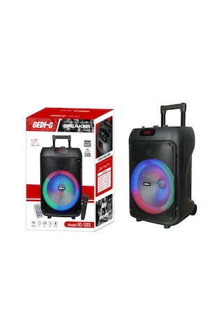 Taşınabilir Dış Mekan Eğlence Ve Işık Şöleni 12 İnç Güçlü Bas Hoparlör Karaoke Mikrofonlu Rgb Işıklı