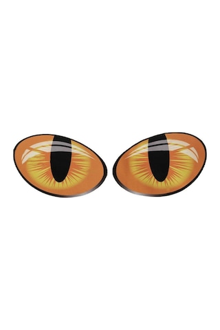 Oto Sticker Kedi Gözü 3D Arma Araba Logo Sağ - Sol 2 Adet (425370157)